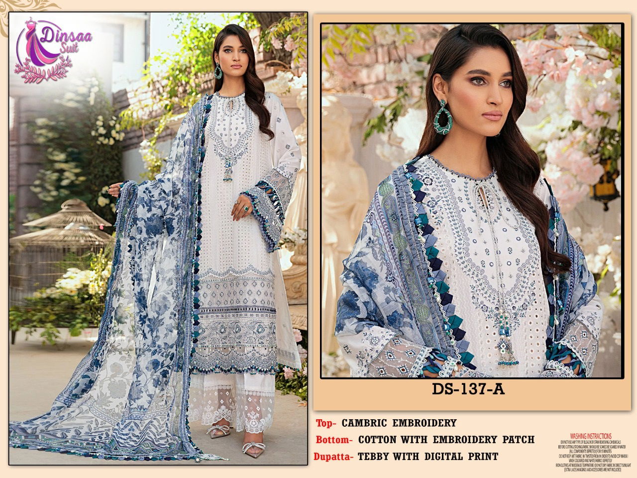 Dinsaa 137 A to C Pakistani Salwar Suits Catalog